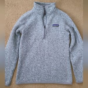 Patagonia Women's Better Sweater Static Grey 1/4 Zip Fleece Pullover Size XS